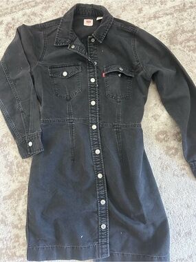 levi ellie denim dress Levi's Ellie Denim Dress Passing Me By